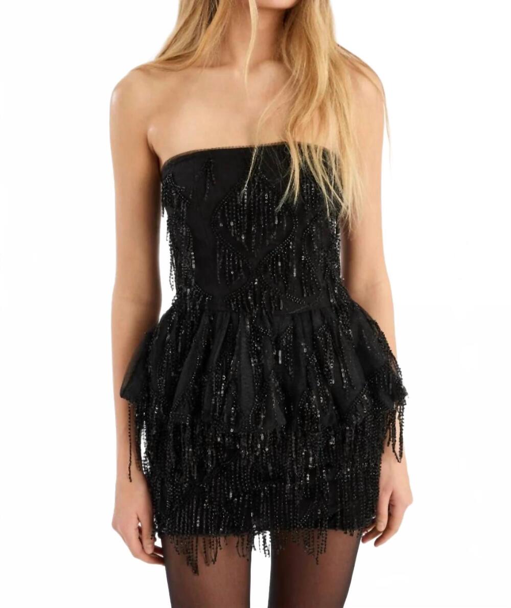 NEW ROTATE sequined mini skirt in black